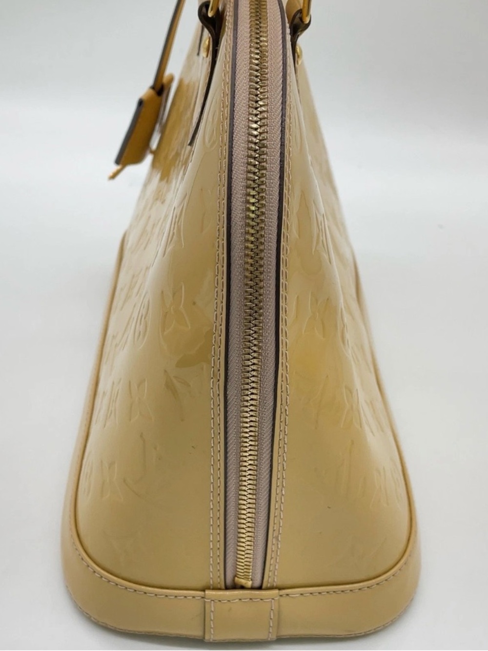 Louis Vuitton Yellow Vernis Alma Satchel - Picture 5 of 16